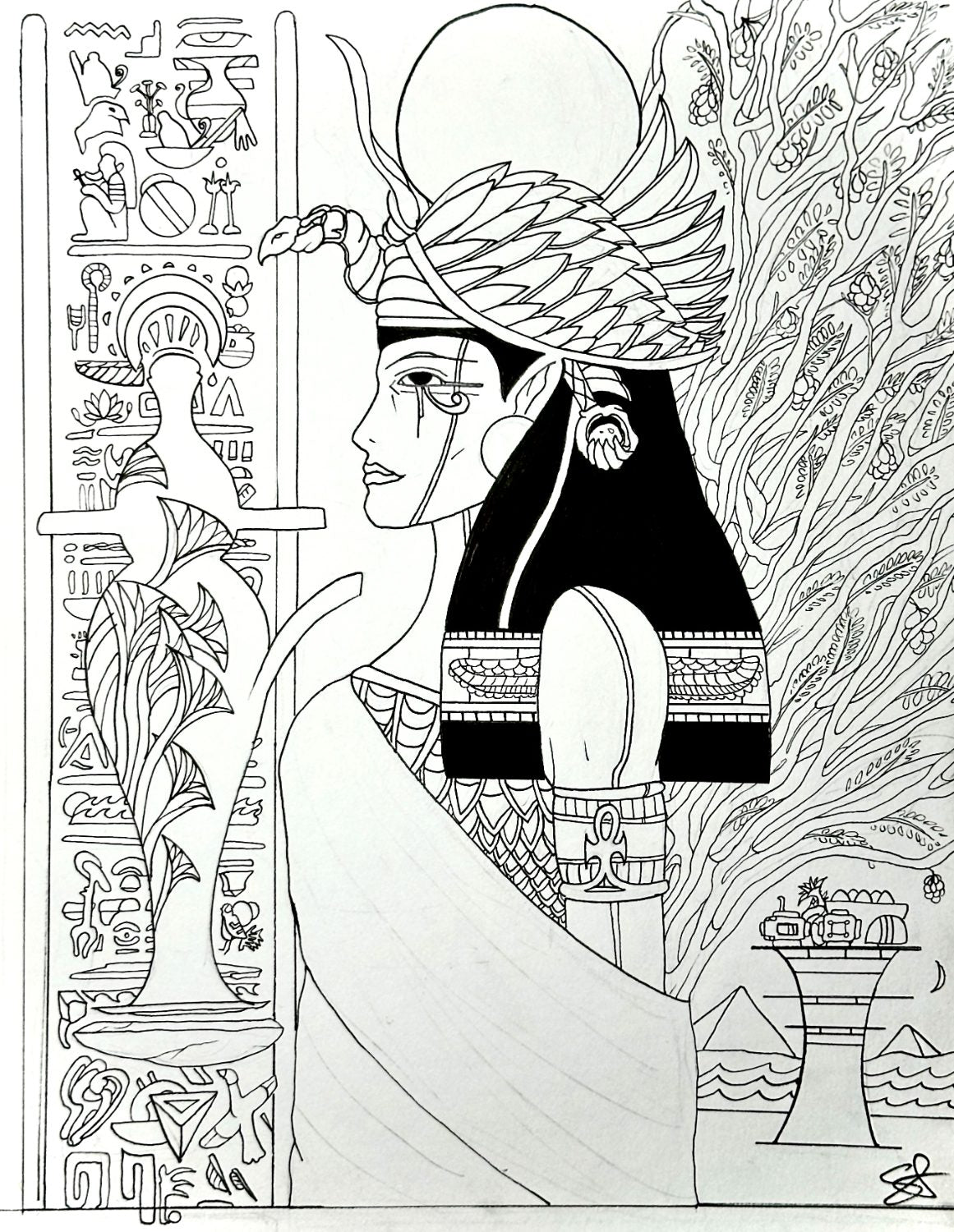 Egyptian Princess B&W