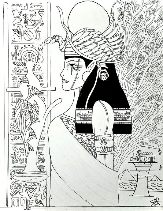 Egyptian Princess B&W