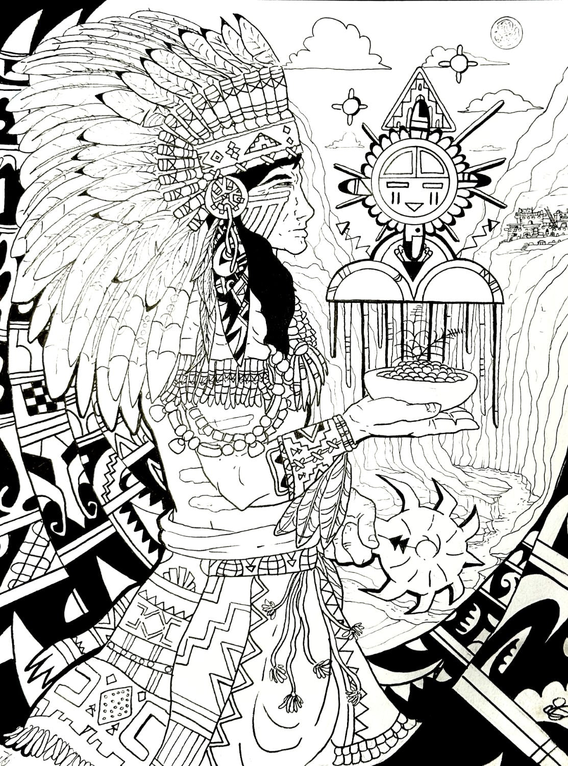 Hopi Indian (B&W)